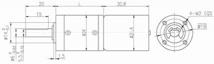 24 mm OD bldc Planetary Gearbox Gear Motor Wbudowany w sterowniku