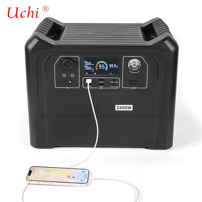 2400W 4800W Przenośna zewnętrzna elektrownia 2560WH