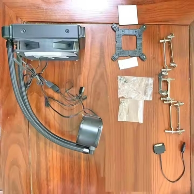 Chłodnik pompy wodnej CPU Aluminiowy zbiornik ciepła Chłodnik wody wentylatory Chłodnik ciekły wentylatory