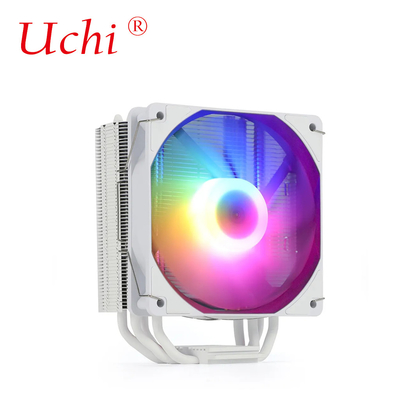 220W Biały RGB ARGB CPU Chłodniejszy wentylator z 6 rurami grzewczymi Procesor serwera komputerowego Lga1151 1155 1366 1700 2011 AMD FM AM3 AM4 AM5