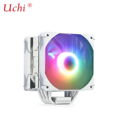220W Biały RGB ARGB CPU Chłodniejszy wentylator z 6 rurami grzewczymi Procesor serwera komputerowego Lga1151 1155 1366 1700 2011 AMD FM AM3 AM4 AM5