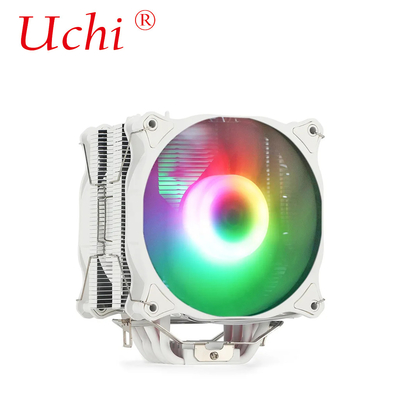 220W Biały RGB ARGB CPU Chłodniejszy wentylator z 6 rurami grzewczymi Procesor serwera komputerowego Lga1151 1155 1366 1700 2011 AMD FM AM3 AM4 AM5