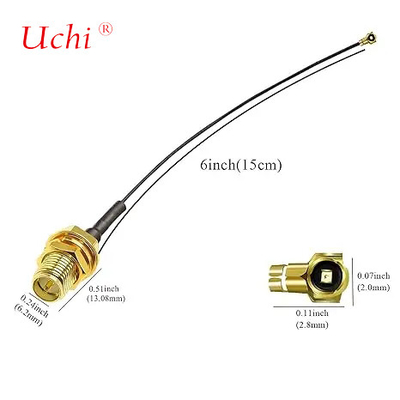 Wi-Fi Antenna Booster z 15cm 6inch 1.13mm RP-SMA Kobieta Do UFL Kabli Koaksjalnych Kabli Komunikacji