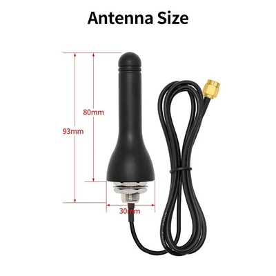 80 mm 2,4 GHz Zewnętrzne wodoodporne ABS Kauczuk Kaczor Wi-Fi Antenna dla SMA Polaryzacja pionowa