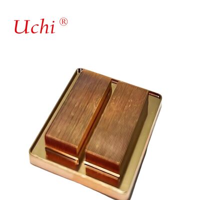 High-temperature Copper Staggered Fin Radiator For Liquid Cooling Plate