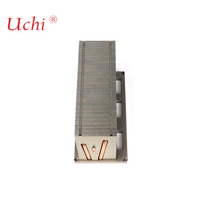 Zęby z zamkiem, płetwy medyczne z miedzianą rurą cieplną, zlewkę cieplną