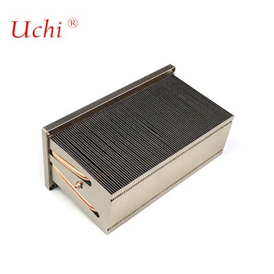 Zęby z zamkiem, płetwy medyczne z miedzianą rurą cieplną, zlewkę cieplną