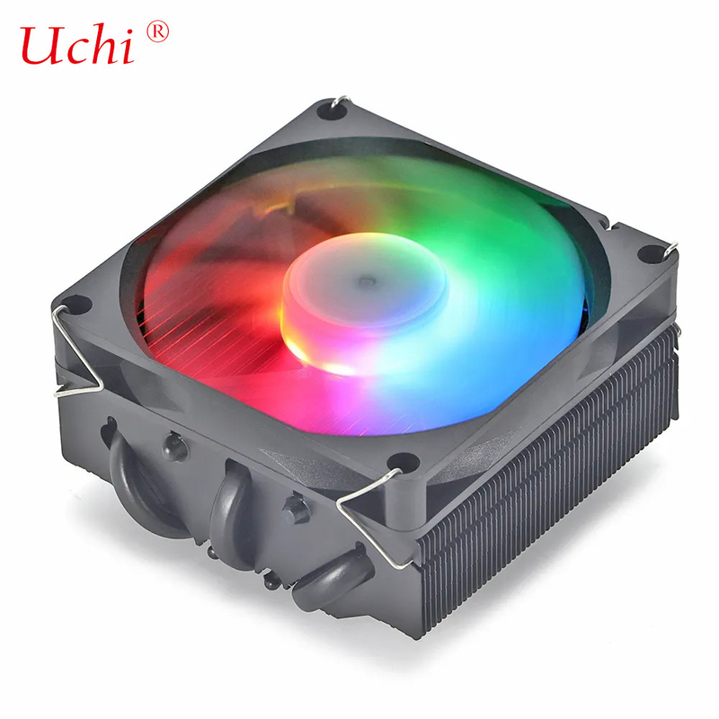 Radiator cieplny I3 I5 I7 I9 Lga775 1150 1151 1155 1156 1700 1366 2011 AMD AM4 AM5 Uniwersalny chłodziarz CPU poziomy wentylator Czarny