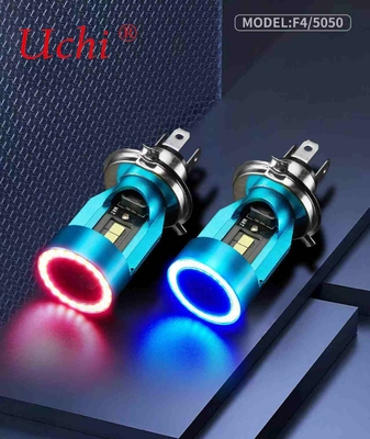 F4 Motocyklowe światło zmieniające kolor LED Strip Angle Eye Led Headlamp